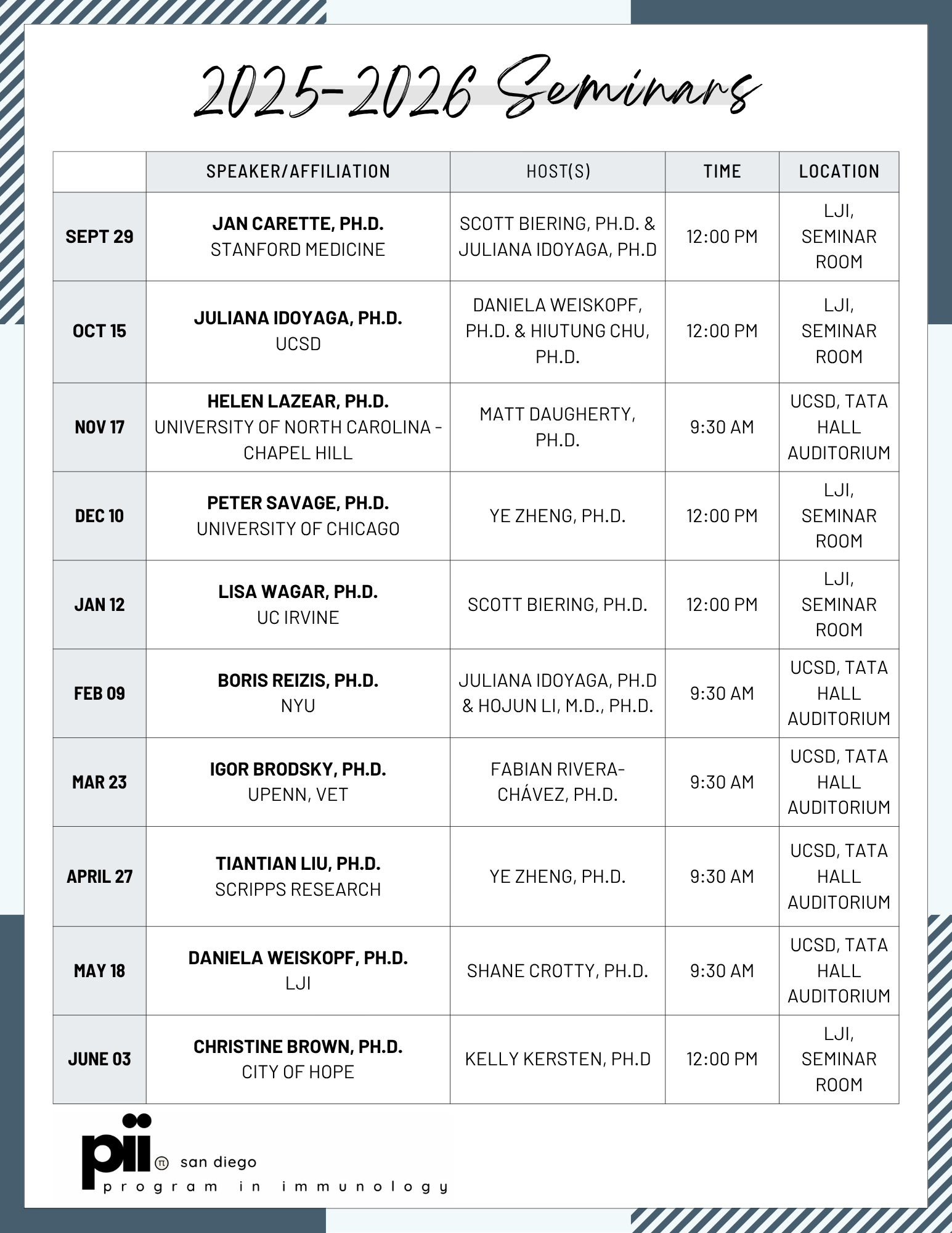 Seminar Schedule 25-26